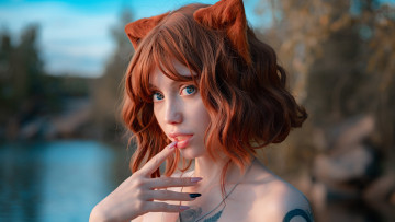 обоя девушки, - креатив,  косплей, девушка