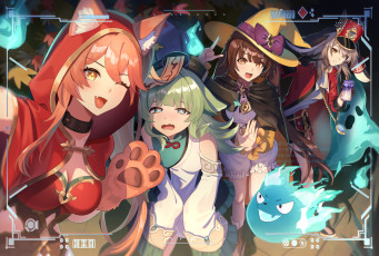 обоя аниме, honkai,  star rail, девушки