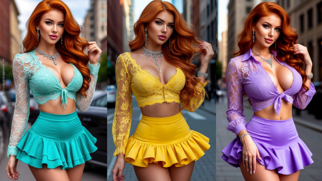 Обои картинки фото коллаж, 3д графика, люди , people, девушки, 3д