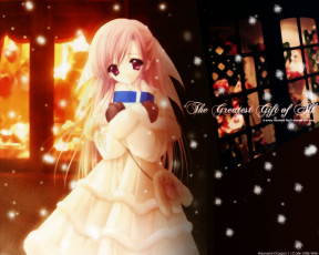 Картинка аниме merry chrismas winter