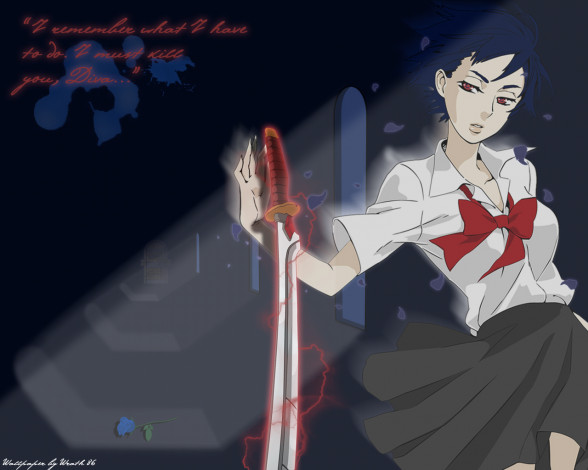 Обои картинки фото аниме, blood 