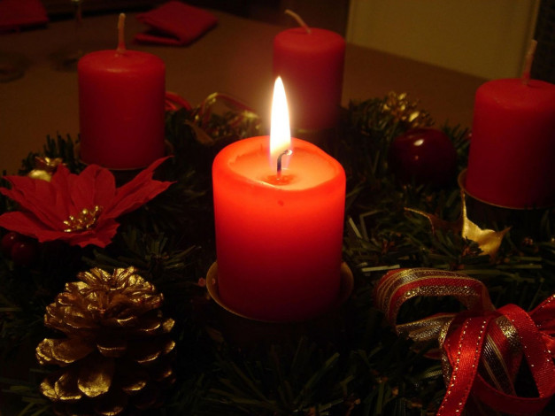 Обои картинки фото праздничные, новогодние, свечи