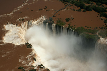Картинка природа водопады река мост