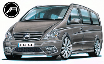 Картинка автомобили рисованные mercedes