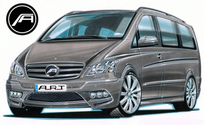 Обои картинки фото автомобили, рисованные, mercedes