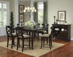 Картинка интерьер столовая стол стулья