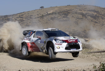 Картинка спорт авторалли rally citroen wrc ралли 2012 ds3 naser al-attiyah qatar пыль