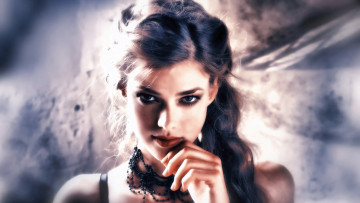 обоя Julia Saner, rory, beca, девушки, , , ожерелье, улыбка, взгляд