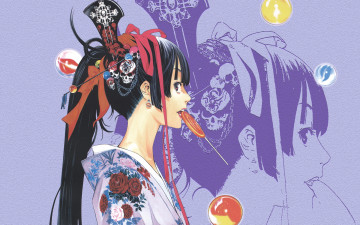 обоя аниме, tenjou, tenge, девушка