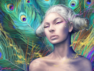 Картинка jacinta+maree фэнтези девушки jacinta maree перья