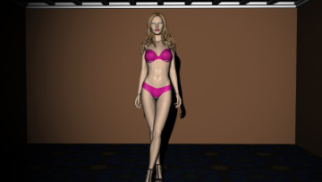 Картинка 3д+графика people+ люди девушка взгляд бикини