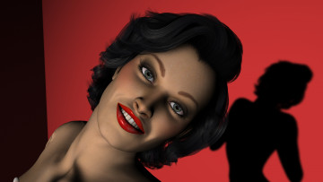 обоя 3д графика, portraits , портрет, улыбка, девушка