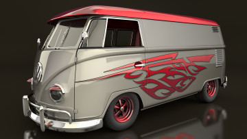 Картинка автомобили 3д 1950 volkswagen t1