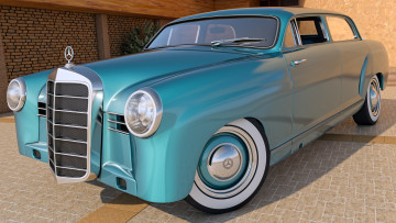 Картинка автомобили 3д 1953 mercedes benz 180