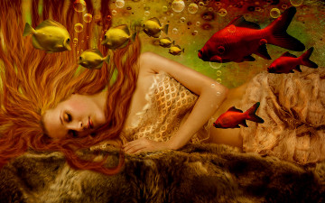Картинка фэнтези русалки рыбы