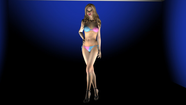 Обои картинки фото 3д графика, people , люди, бикини, девушка