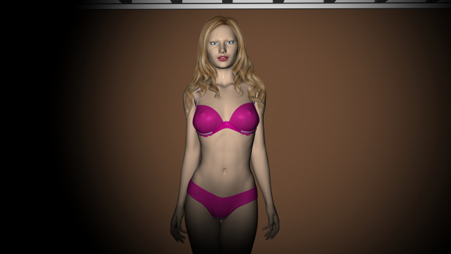 Обои картинки фото 3д графика, people , люди, девушка, взгляд, бикини