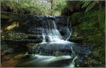 Картинка природа водопады река лес водопад