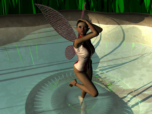 Обои картинки фото 3д графика, эльфы , elves, фон, взгляд, эльфийка