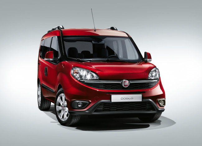 Обои картинки фото автомобили, fiat, doblо, красный, 2015г, 263