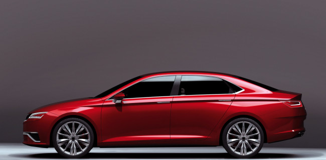 Обои картинки фото автомобили, seat, ibl, concept, 2011г, красный