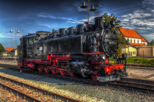 Обои картинки фото техника, паровозы, паровоз, дорога, железная