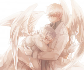 Картинка аниме tokyo+ghoul токийский гуль канеки кен арт парни ангел стрела