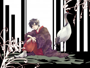 Картинка аниме durarara изая орихара арт журавль