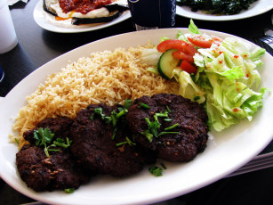 Картинка еда вторые+блюда котлеты овощи рис