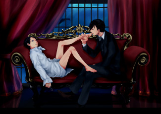 Картинка аниме durarara изая парни арт микадо