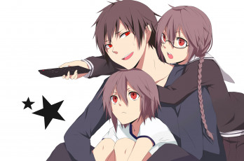 Картинка аниме durarara изая орихара сёстры