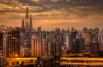 Картинка города шанхай+ китай небоскребы