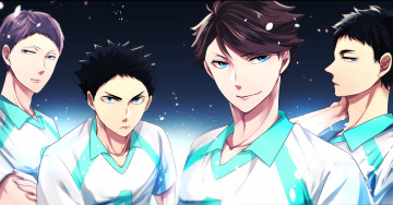 Картинка аниме haikyuu арт волейбол парени