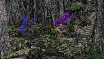 Картинка 3д+графика эльфы+ elves фон взгляд лес феи мужчина