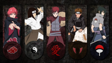 Картинка аниме naruto sasuke uchiha kiba gaara neji sasori