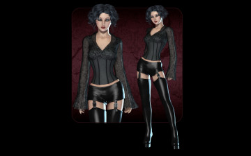 Картинка 3д+графика люди+ people взгляд латекс фон девушка