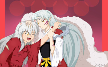Картинка аниме inuyasha сешимару инуяша братья парни арт
