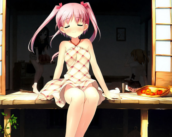 Обои картинки фото аниме, kantoku , artbook, девочки