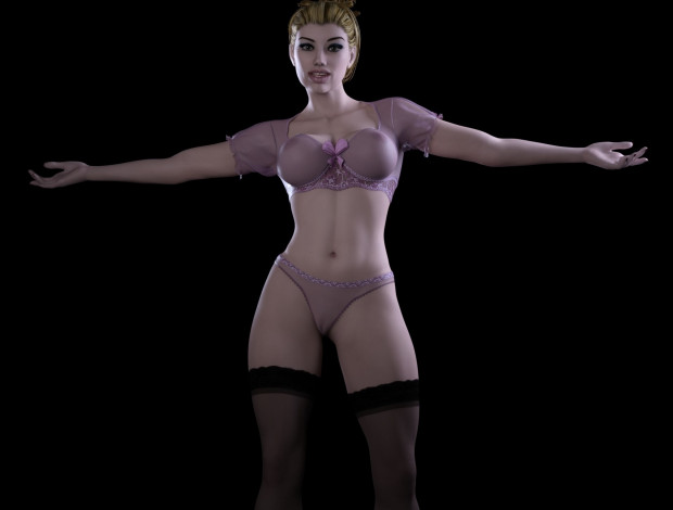 Обои картинки фото 3д графика, люди , people, фон, взгляд, девушка