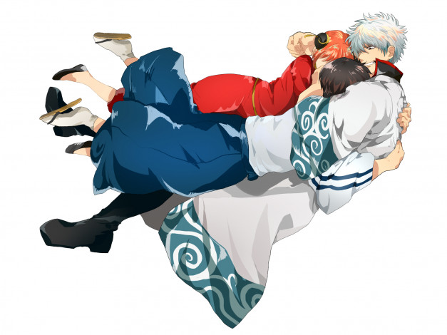 Обои картинки фото аниме, gintama, парни, арт, гинтама