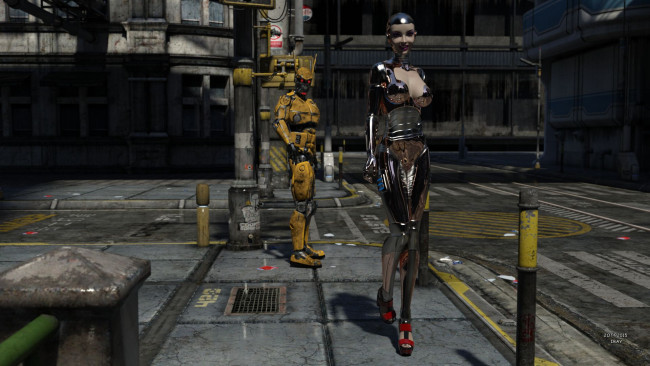 Обои картинки фото 3д графика, фантазия , fantasy, андроиды