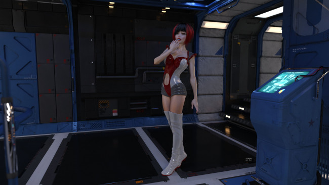 Обои картинки фото 3д графика, люди , people, фон, взгляд, девушка