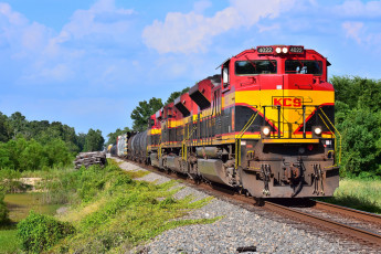 Картинка техника поезда состав локомотив рельсы