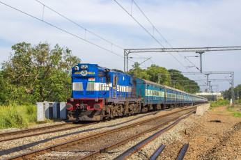 Картинка техника поезда состав локомотив рельсы