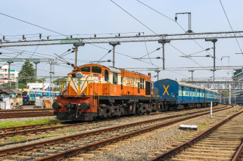 Картинка техника поезда состав рельсы локомотив