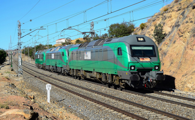 Обои картинки фото техника, электровозы, локомотив, рельсы