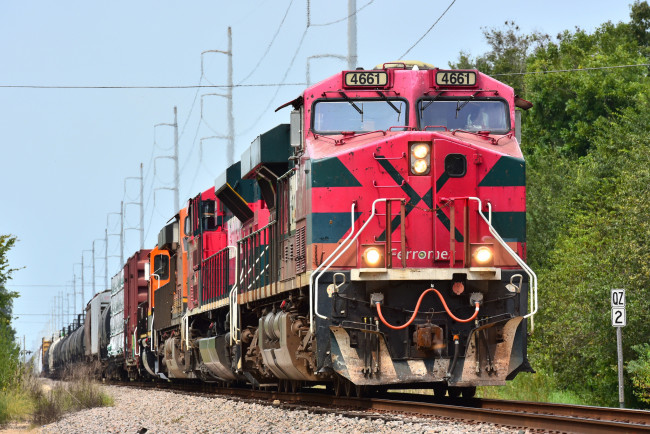 Обои картинки фото техника, поезда, рельсы, локомотив, состав