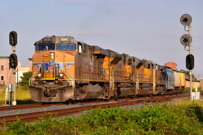 Обои картинки фото техника, поезда, состав, локомотив, рельсы