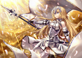 Картинка аниме fate stay+night девушка взгляд фон