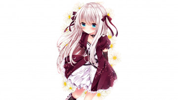 Картинка аниме unknown +другое+ девушка взгляд фон